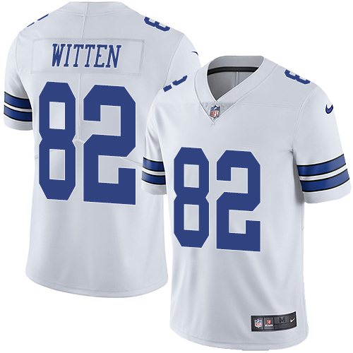 Nike Cowboys #82 Jason Witten White Men's Stitched NFL Vapor Untouchable Limited Jersey - Click Image to Close